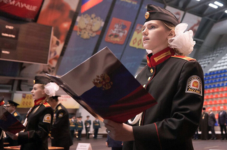 Торжественная церемония принятия клятвы воспитанниками Ногинского кадетского корпуса