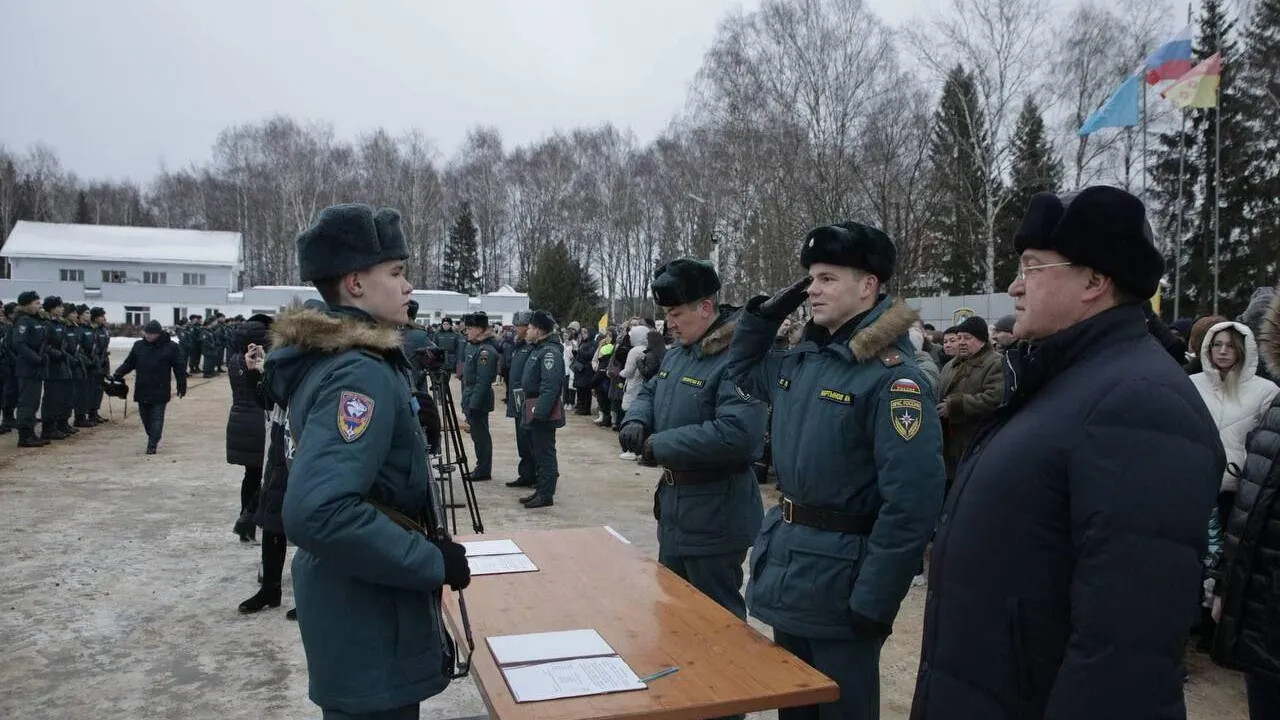 В Ногинском спасательном центре МЧС России 80 новобранцев приняли присягу