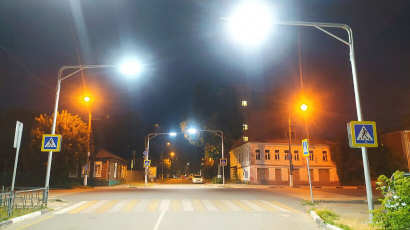 Дополнительным освещением оборудован пятьдесят один пешеходный переход в Богородском округе